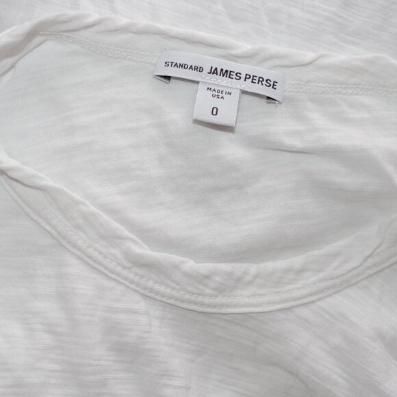 Standard James Perse estilo WUA 3361 tee white crew neck long sleeve tee Size: 0 - Picture 3 of 7